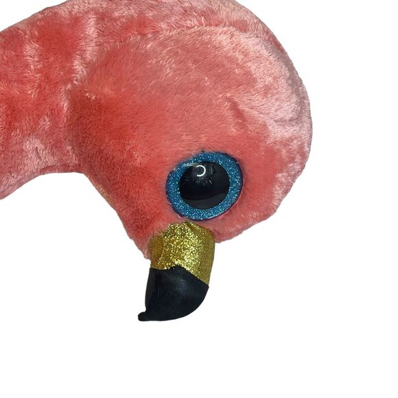 Ty Beanie Boo Gilda Pink Flamingo, Large Blue Eyes, TySilk Pink, 24"‎ Tall Baby - Picture 5 of 16